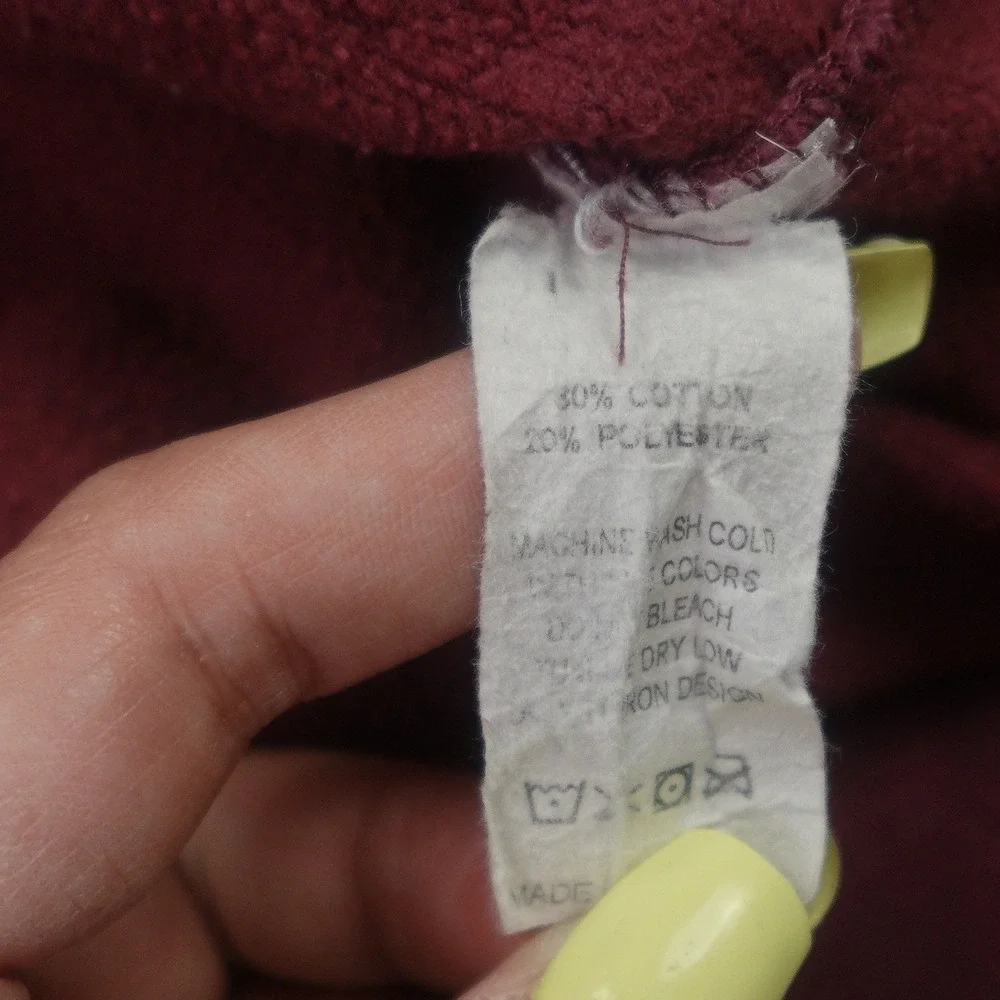 True Religion Hoodie Mens Large‎ Maroon Casual Pullover Logo Sweatshirt